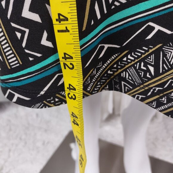 Cato Geometric Tribal Print Cap Sleeve Draped Midi Dress Size Plus Size 18/20W - Picture 7 of 12